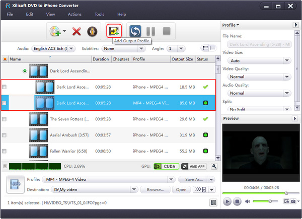 Xilisoft DVD to iPhone Converter