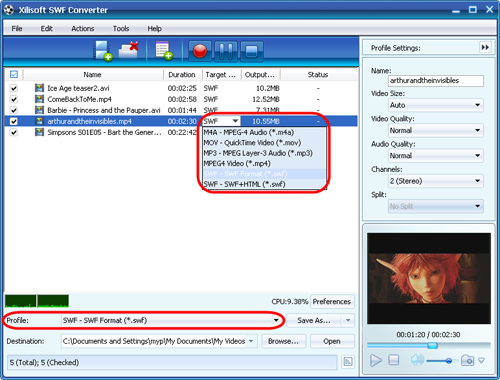 Convert SWF to MOV, SWF to MOV Converter, SWF Converter