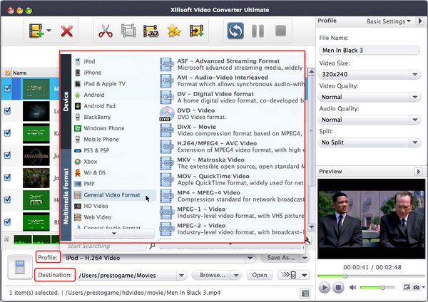 convert MP4 to AVI on Mac